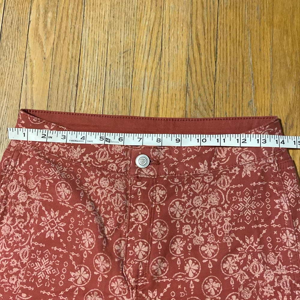 Red Patterned Flare Pants - Picture 4 of 5